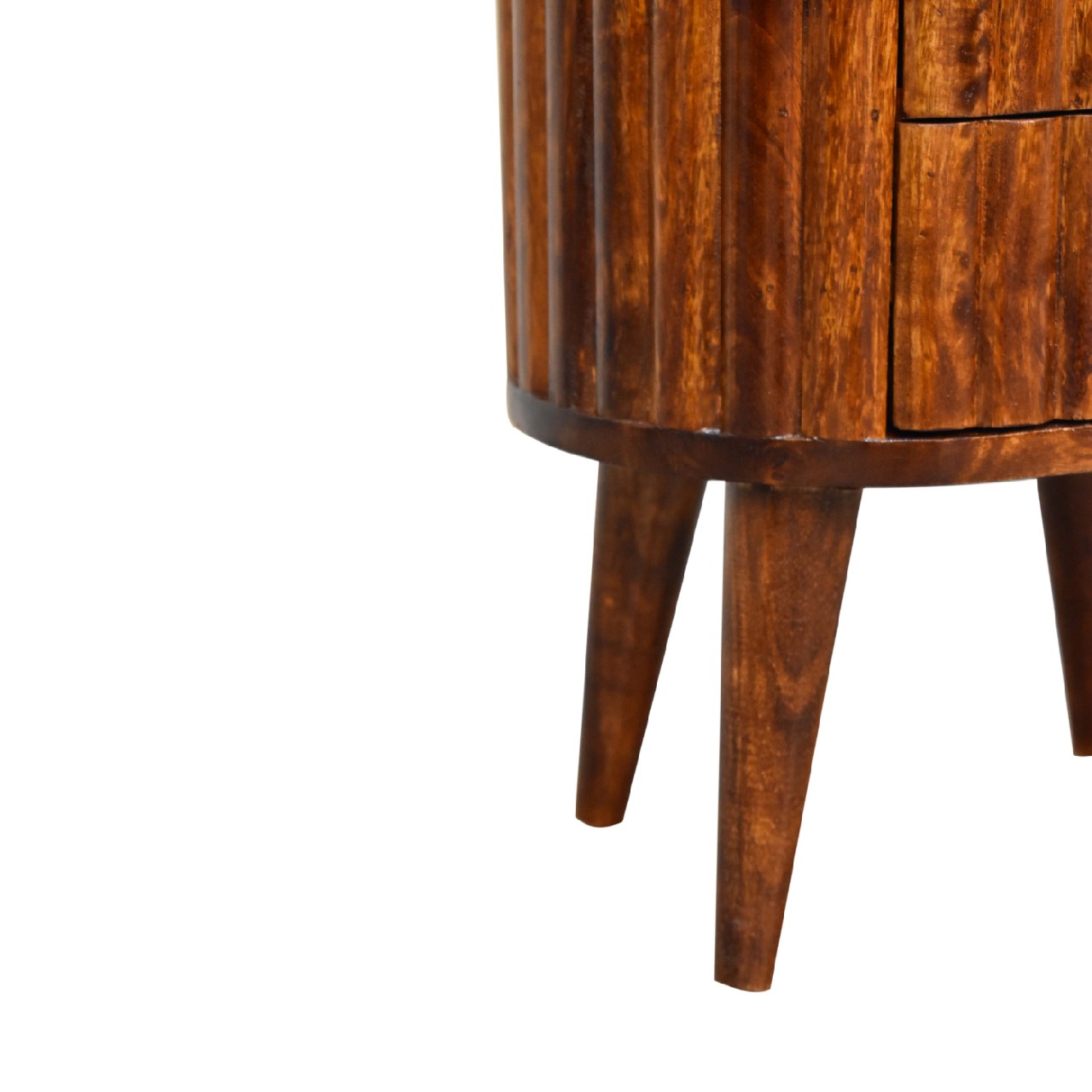 Stripe Chestnut Bedside Chestnut Solid Wood