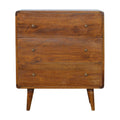 Curved Chestnut Chest Chestnut Solid Wood