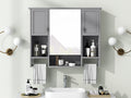 35'' x 28'' Modern Wall Mounted Bathroom Storage grey-2-5+-mirror included-bathroom-wall