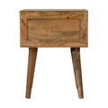 Bone Inlay Scandi Bedside Oak Solid Wood