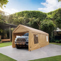 12x20ft heavy duty outdoor portable garage ventilated sand-garden & outdoor-rust