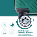 2Piece Luggage Sets Abs Lightweight Suitcasespinner Wheels, 20 14 Dark Green Dark Green Abs