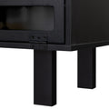 Tv Stand,Tv Cabinet,American Country Style Tv Lockers,The Toughened Glass Door Panel,Metal Handles,Birch Legs,Turn Down The Drawer,Can Be Placed In Lounge Room,Living Room Or Bedroom,Color:Black Black Primary Living Space 60 69 Inches 60 69 Inches