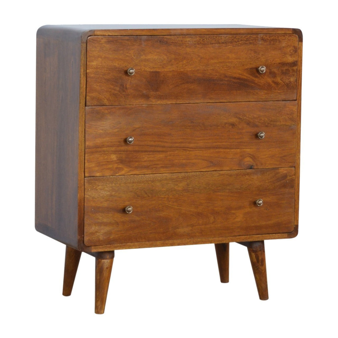 Curved Chestnut Chest Chestnut Solid Wood