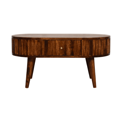 Stripe Chestnut Coffee Table Chestnut Solid Wood