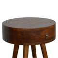 Nordic Chestnut Circular Bedside Chestnut Solid Wood