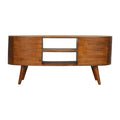 Chestnut Wave Entertainment Unit Chestnut Solid Wood