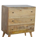 Curved Oak Ish Chest Oak Solid Wood