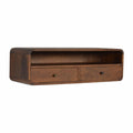 Floating Chestnut Open Console Chestnut Solid Wood