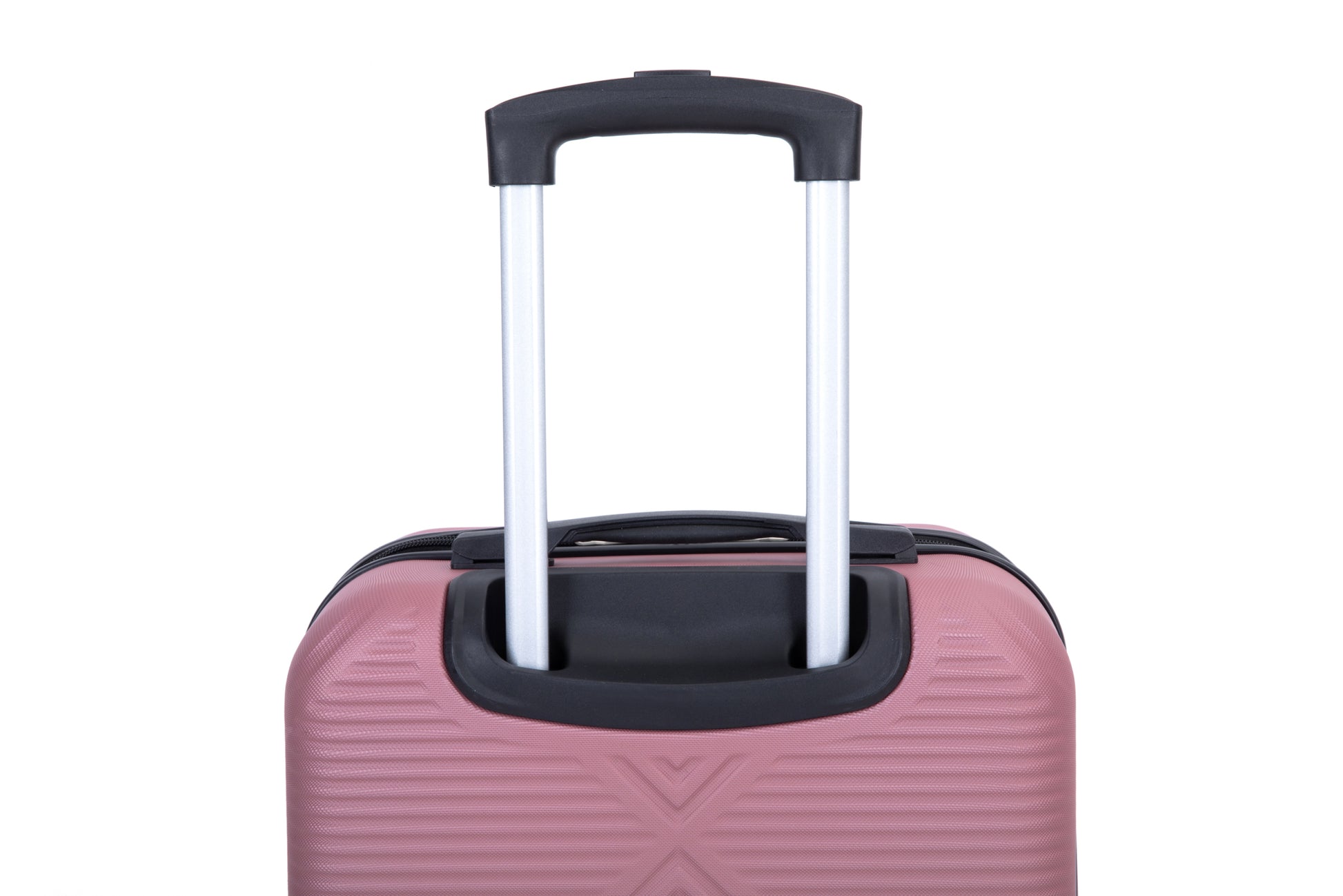 4 Piece Abs Lightweight Suitcase, 14 Inch Makeup Box, Aircraft Wheels 14 20 24 28 Pink Pink Abs