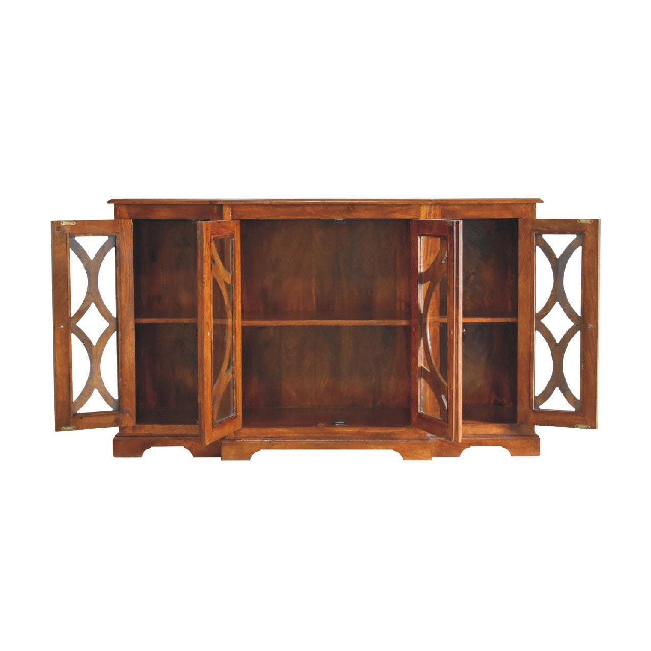 Glazed Carve Chestnut Sideboard - Chestnut Solid