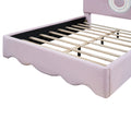 Full Size Upholstered Platform Bed With Led Headboard, Pink Box Spring Not Required Full Pink Wood Bedroom Upholstered