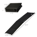 Pawhut Folding Dog Ramp For Cars, Trucks, Suvs, 62 Inch Portable Pet Ramp For Extra Large Dogs, With Non Slip Surface, Lightweight Dog Ramp, Supports Up To 132 Lbs. Black Mdf