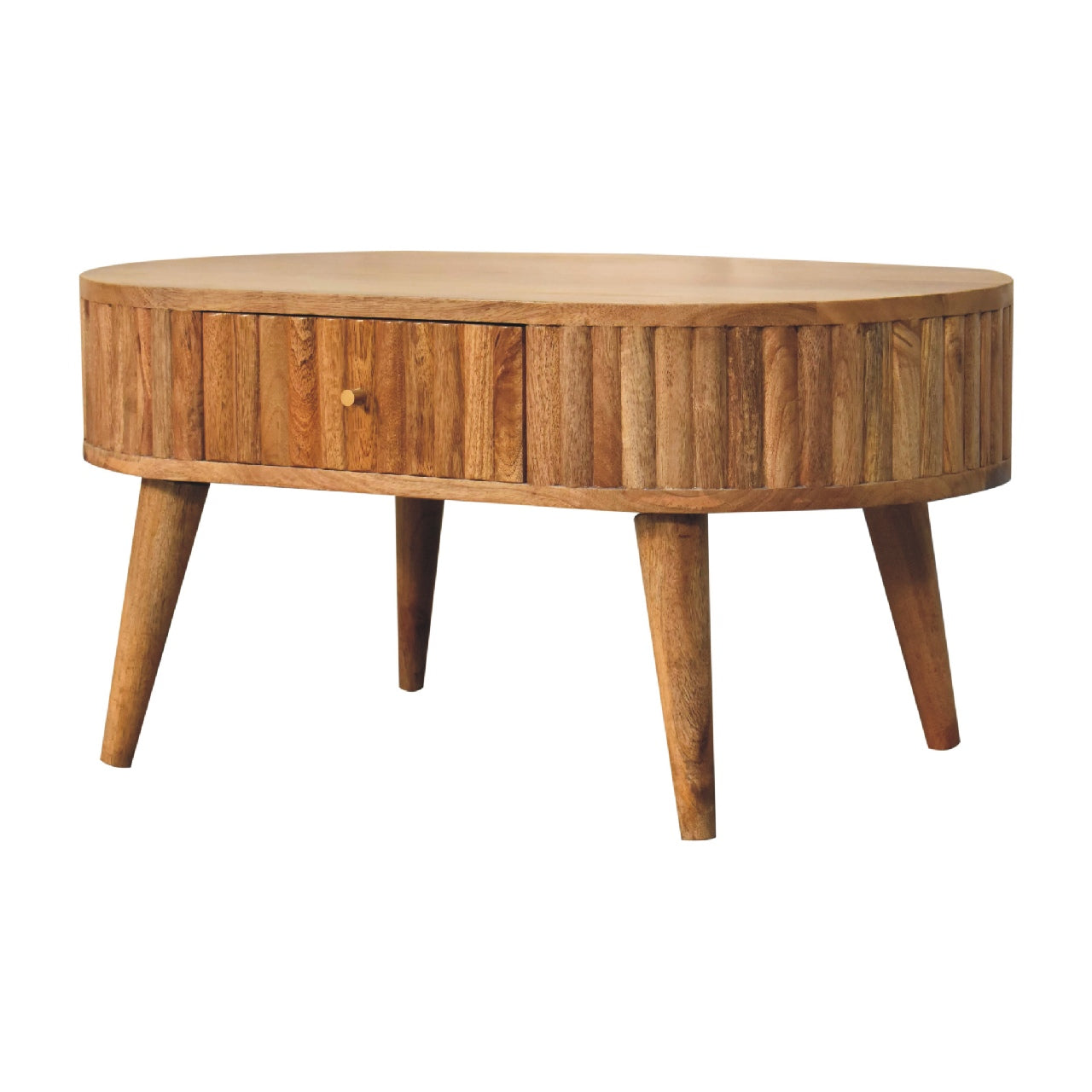 Stripe Coffee Table Oak Solid Wood