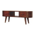 Chestnut Round Open Media Unit Chestnut Solid Wood