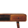 Curved Chestnut Writing Desk Chestnut Solid Wood