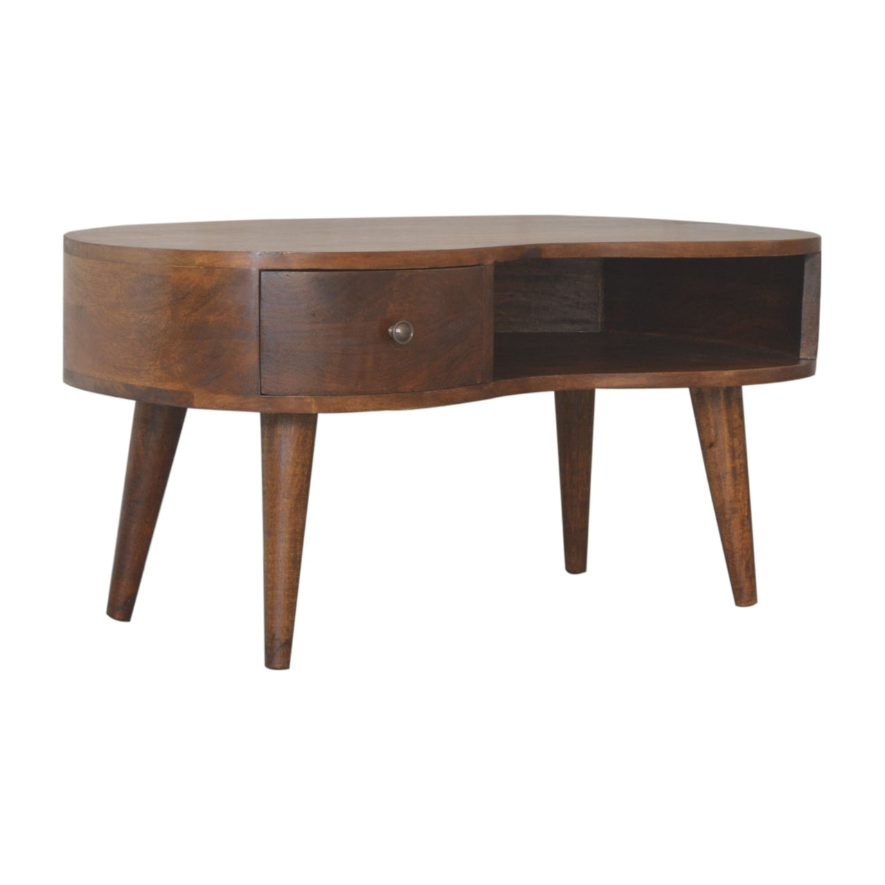 Chestnut Wave Coffee Table Chestnut Solid Wood