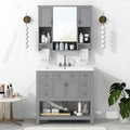 36'' Bathroom Vanity with Top Sink, Modern Mirror 4+-grey-4+-bathroom-freestanding-solid