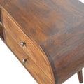 Chestnut Circular Media Unit Chestnut Solid Wood