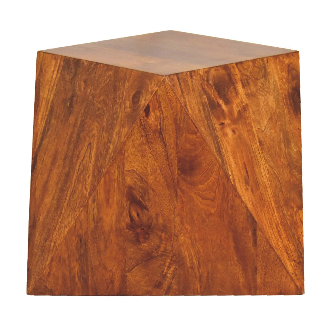 Chestnut Abstract End Table Chestnut Solid Wood