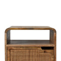 Close Knit Tallin Bedside Oak Wood Rattan