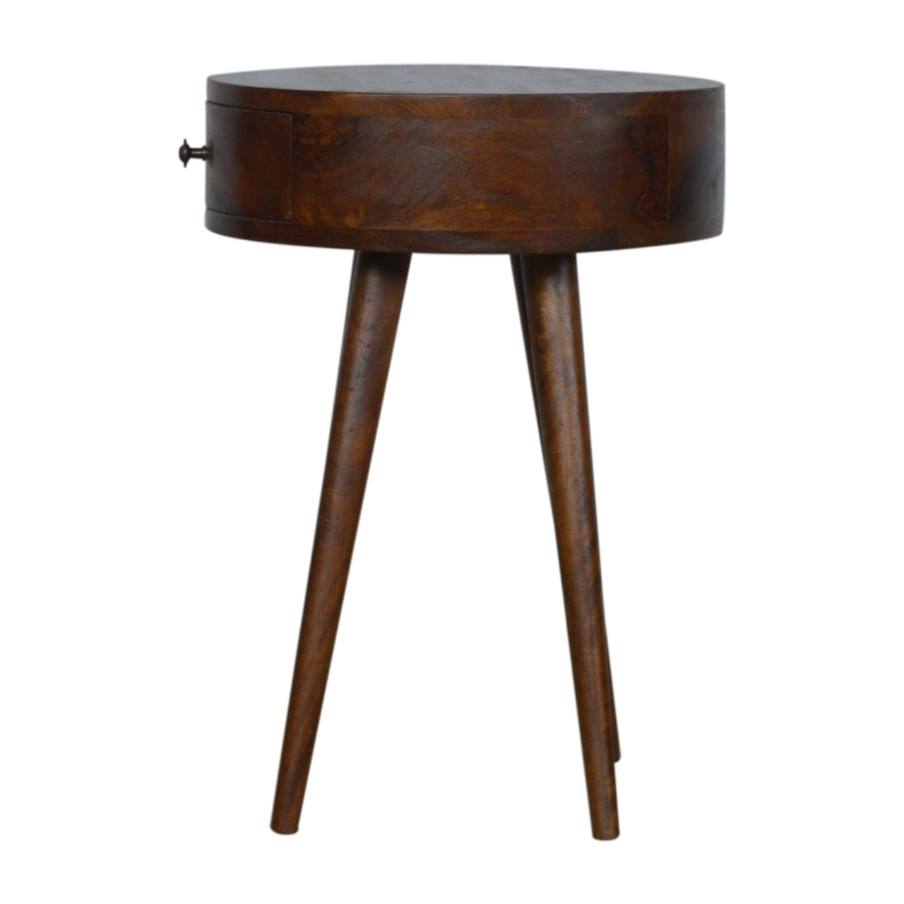 Nordic Chestnut Circular Bedside Chestnut Solid Wood