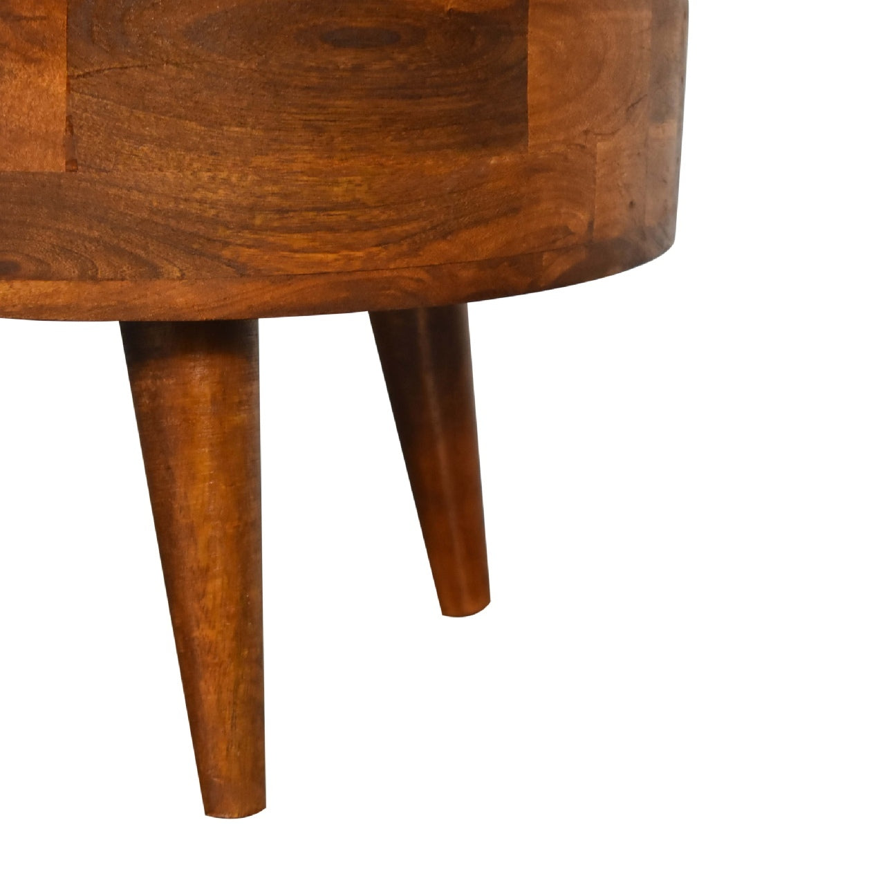 Mini Chestnut Rounded Coffee Table Chestnut Solid Wood