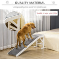 Pawhut Dog Ramp For Bed, Pet Ramp For Dogs With Non Slip Carpet And Top Platform, 60