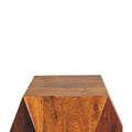 Chestnut Abstract End Table Chestnut Solid Wood