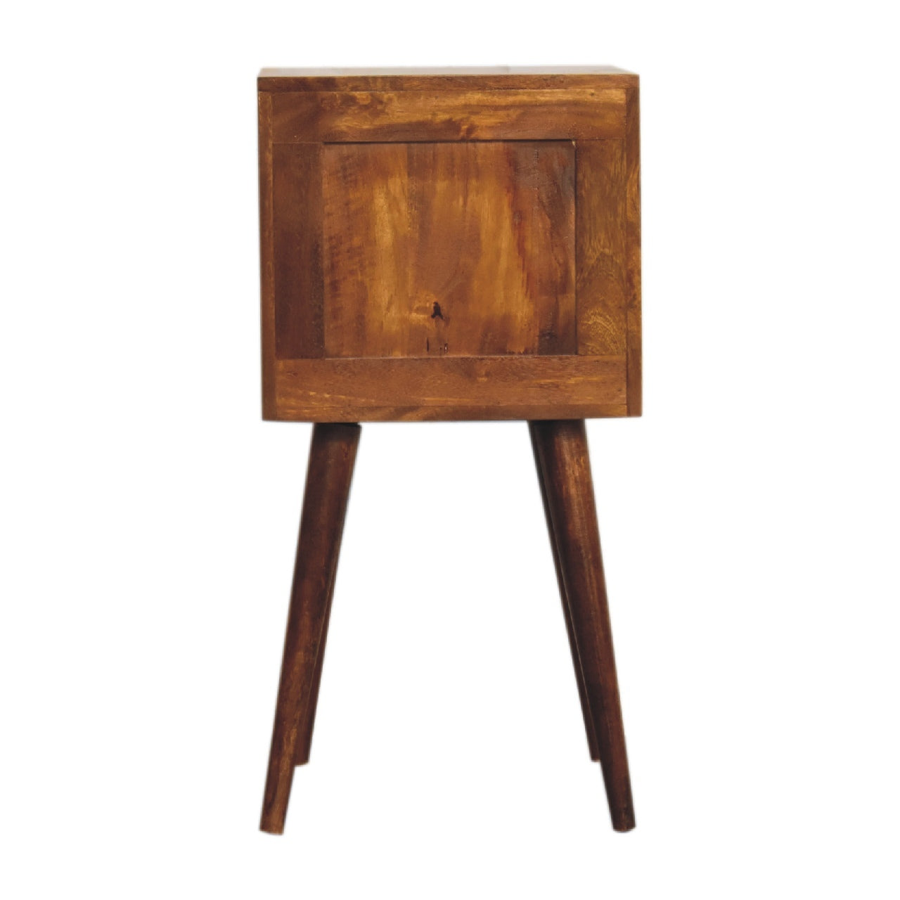 Mini Chestnut Cube 2 Drawer Bedside Chestnut Solid Wood