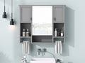 35'' x 28'' Modern Wall Mounted Bathroom Storage grey-2-5+-mirror included-bathroom-wall