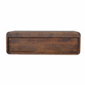 Floating Chestnut Open Console Chestnut Solid Wood