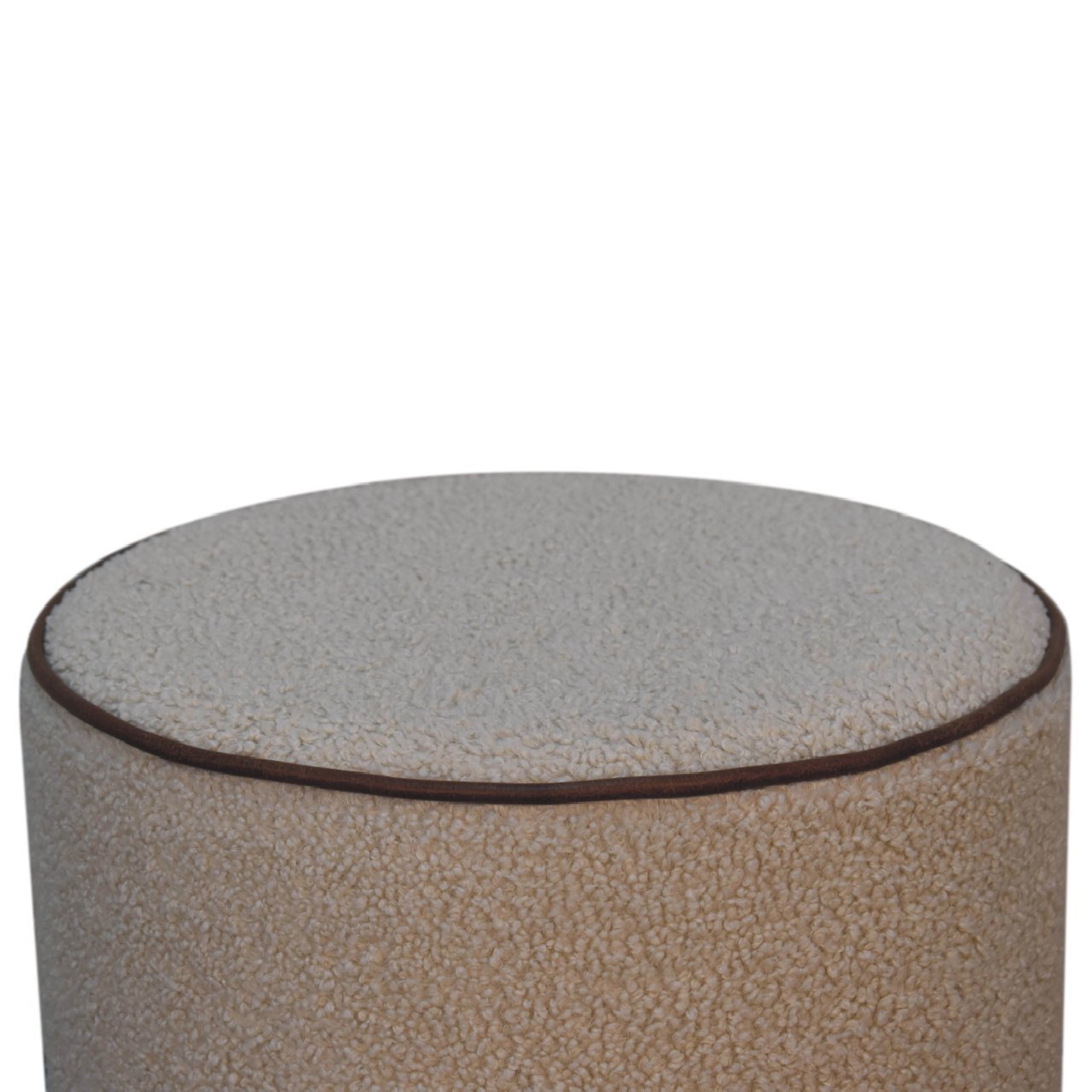 Serenity Large Round Footstool Chestnut Solid Wood