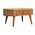 Stripe Coffee Table Oak Solid Wood