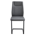 Modern Dining Chair With Faux Leather Cushioned Seats Dining Chair With Metal Legs, Suitable For Kitchen, Living Room, Bedroom, Dining Room Side Chairs, Set Of 4 Pieces Gray Pu Leather C 001 Gray Pu