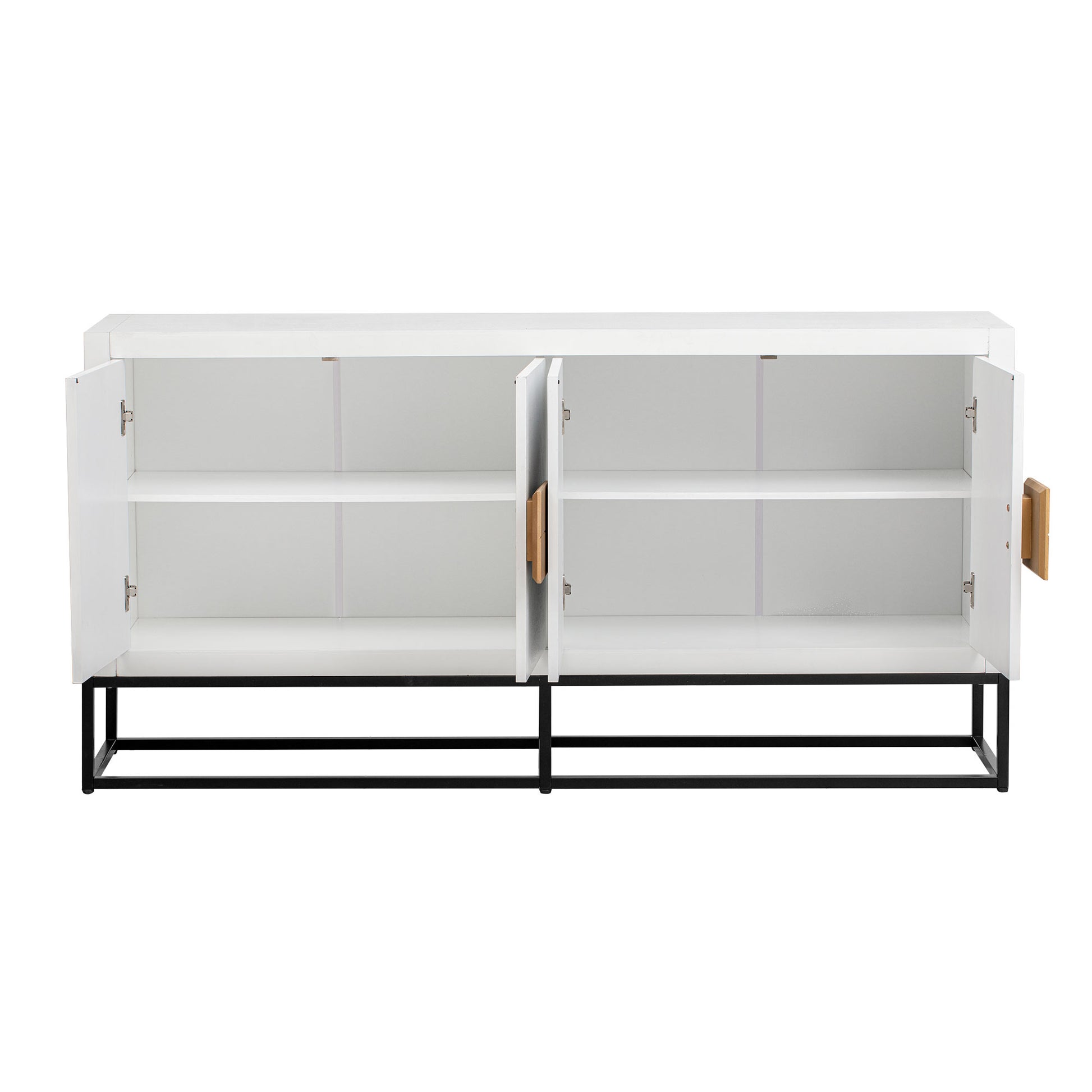 Light Luxury Designed Cabinet With Unique Support Legs And Adjustable Shelves, Suitable For Living Rooms, Corridors, And Study Rooms. White Mdf