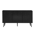 Modern Cabinet With 2 Doors And 3 Drawers, Suitable For Living Rooms, Studies, And Entrances. Black Mdf