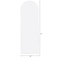 White 63X20 Inch Metal Arch Stand Full Length Mirror White Classic Mdf Glass Aluminium Alloy