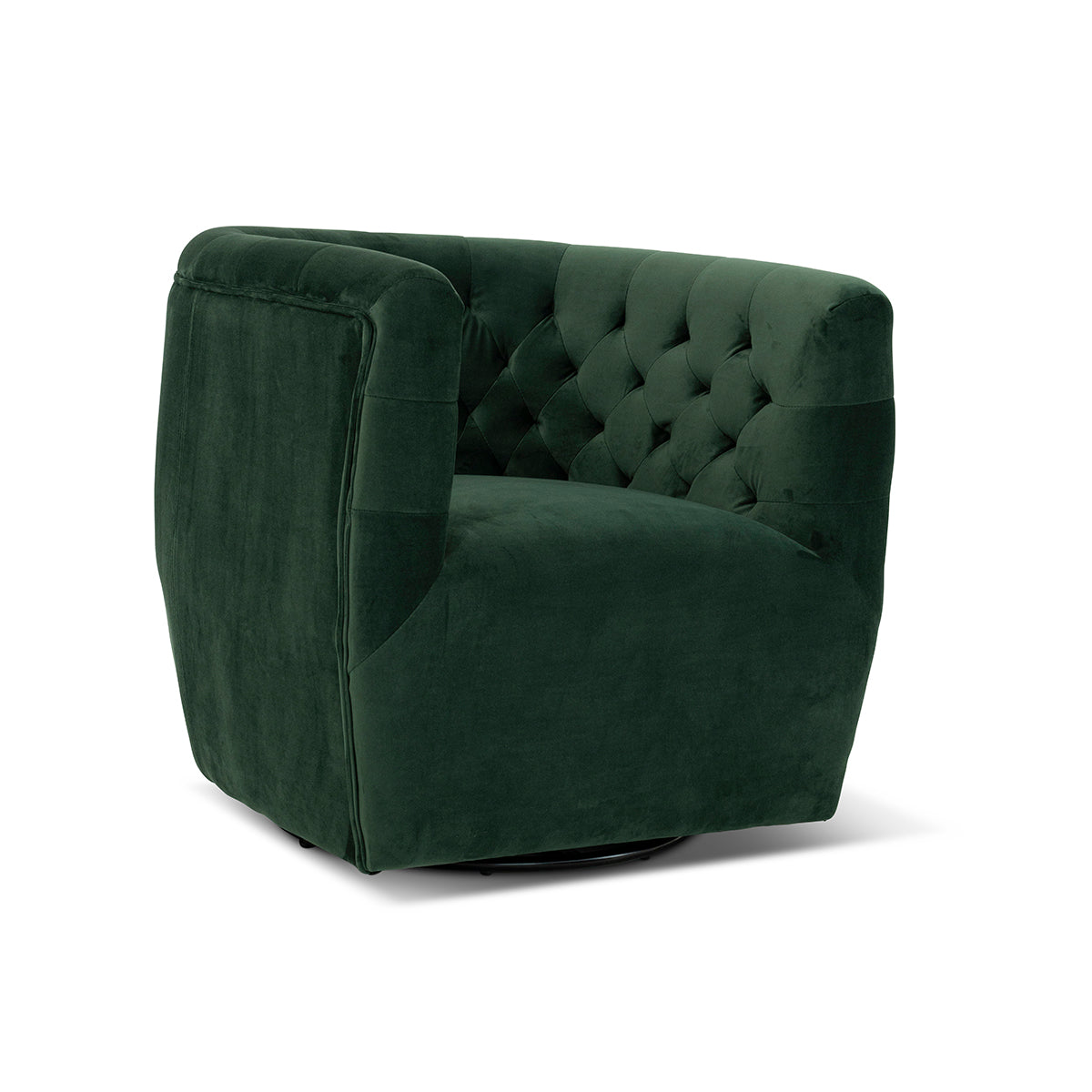 Delaney Swivel Chair Green Velvet
