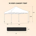 Outdoor 10X 10Ft Pop Up Gazebo Canopy Tent With Removable Sidewall With Zipper,2Pcs Sidewall With Mosquito Netting,With 4Pcs Weight Sand Bag,With Carry Bag White White Metal