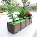 Rectangular Raised Garden Bed Kit Indoor Outdoor Plastic Planter Grow Box For Fresh Vegetables, Herbs, Flowers & Succulents, Brown Brown Polypropylene