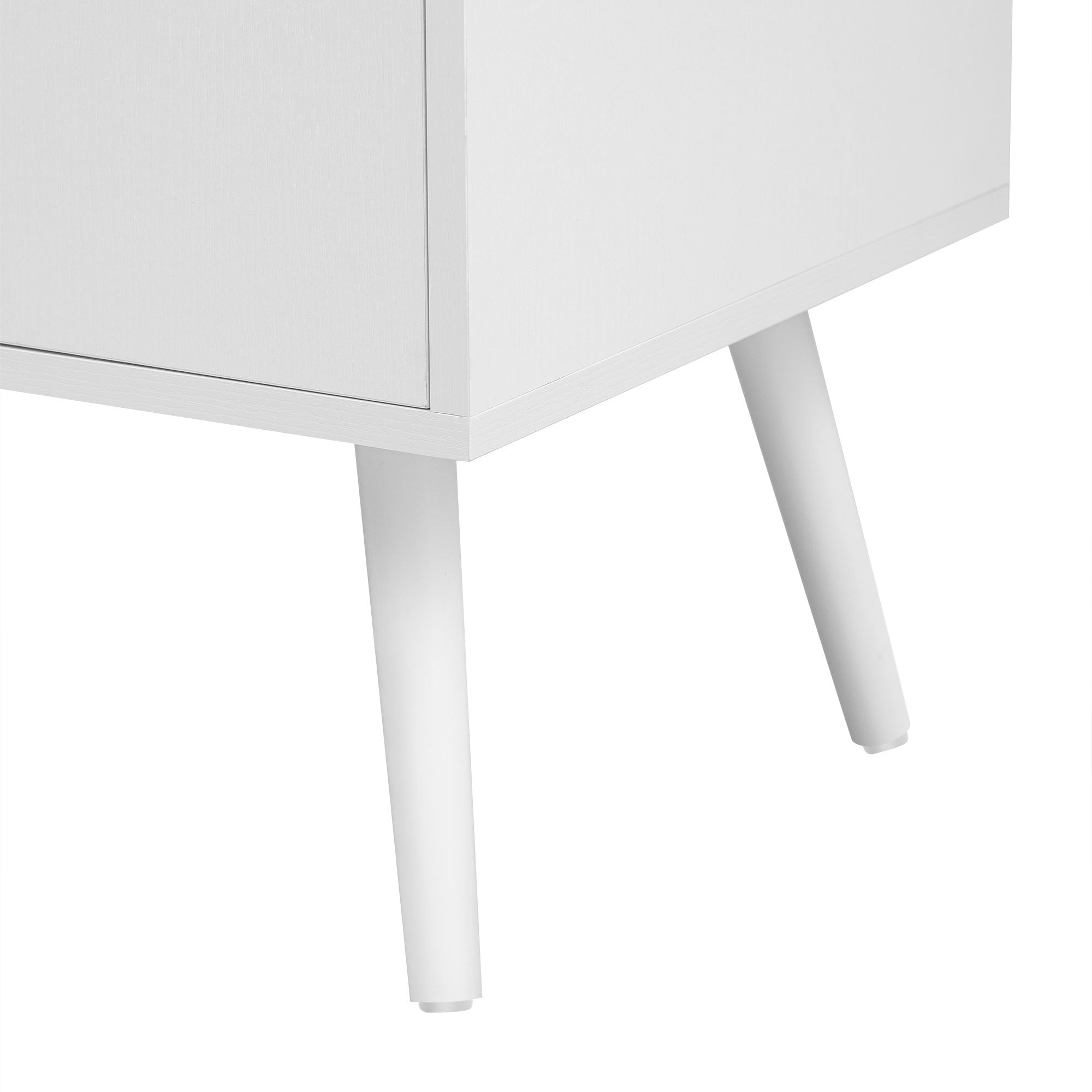 U Style Modern Cabinet with 2 Doors and 3 Drawers white-mdf
