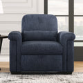 3 In 1 Convertible Sleeper Chair Sofa Bed Pull Out Couch Adjustable Chair With Pillow, Adjust Backrest Into A Sofa, Lounger Chair, Single Bed Or Living Room Or Apartment, Dark Blue Dark Blue Polyester