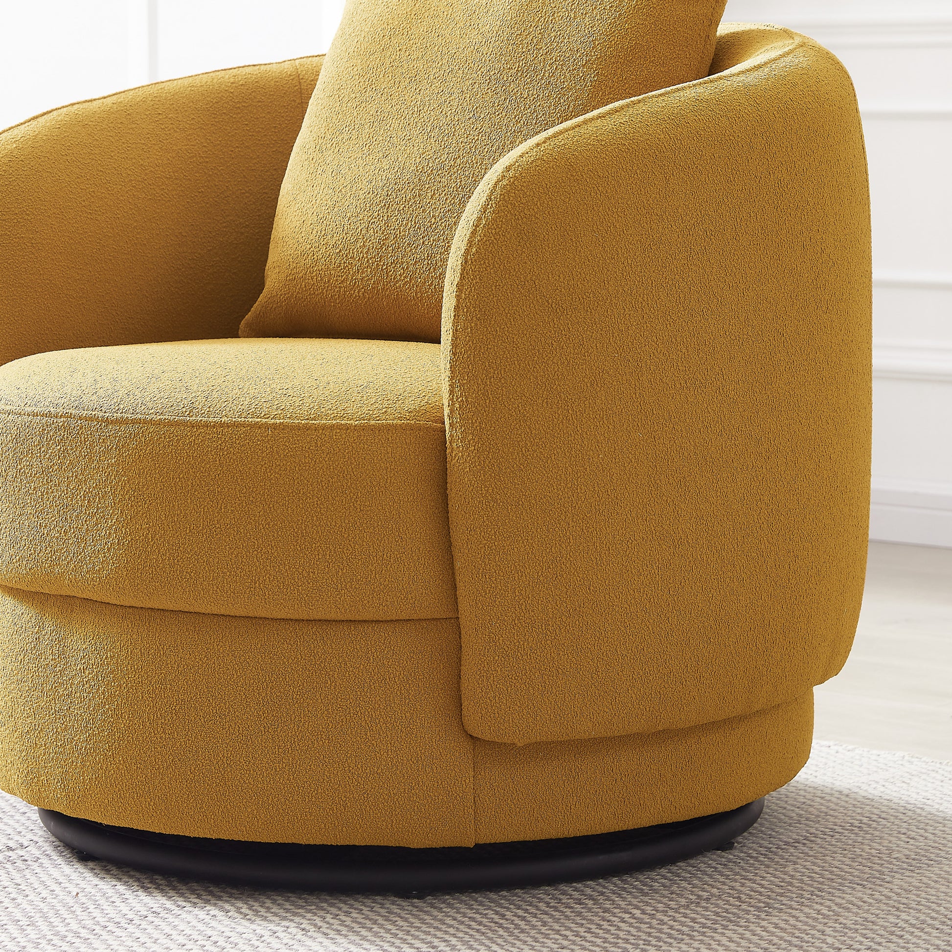 Dylan Boucle Lounge Chair Yellow Boucle