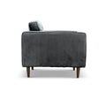 Casey Velvet Lounge Chair Grey Velvet