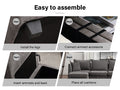 Modular Sectional Sofa, Convertible U Shaped Sofa Couch With Storage, 7 Seat Sleeper Sectional Sofa Set, Flexible Modular Combinations Fabric Couch For Living Room Grey, 7 Seat Sofa Grey Wood Soft Heavy Duty Fabric 7 Seat