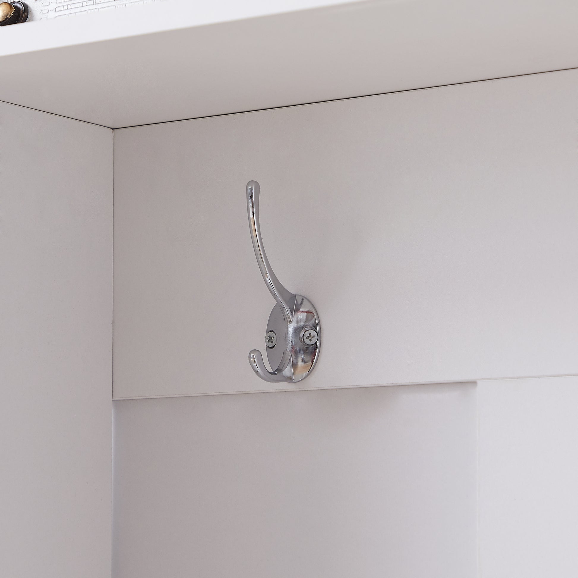 Hall Tree Entryway Bench With Coat Rack, With Shoe Cubbies For Bedroom, White, 59.8'' W X 15.8'' D X 76.8''H. White Particle Board