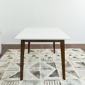 Carlos Solid Wood Dining Table White Solid Wood
