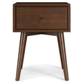 Avery Solid Wood Night Stand Brown Solid Wood