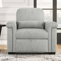 3 In 1 Convertible Sleeper Chair Sofa Bed Pull Out Couch Adjustable Chair With Pillow, Adjust Backrest Into A Sofa, Lounger Chair, Single Bed Or Living Room Or Apartment, Gray Gray Polyester